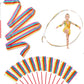 Hiunicorn 20Pcs Rainbow Party Favors - Dance Ribbons For Kids Circus Carnival Rhythmic Gymnastics Birthday Party Decoration Supplies, Ribbon Baton Twirling Sticks Silks Streamers Wands For Girls