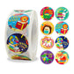 Animal Reading Reward Stickers For Teachers, Motivational Incentive Stickers For Kids,500Pcs Roll 1In Round Cartoon Stickers 8 D