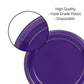 Exquisite 10 Inch. Purple Plastic Plates - 50 Count - Round Solid Color Disposable Plates -PurpleDinner Party Plates For All Occ