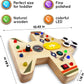 Toddler Montessori Busy Board - Wooden Educational Toy With Lights, Switches, Compass, Relay, Spinner - Sensory Board - Preschoo