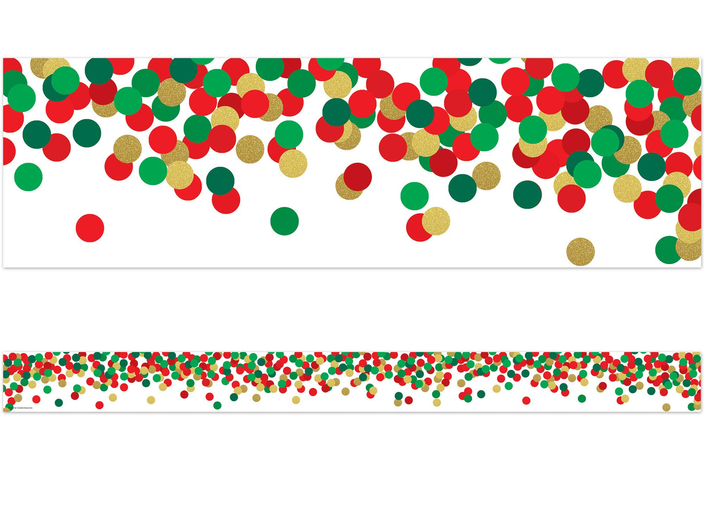 Teacher Created Resources Confetti Christmas Straight Border Trim (TCR8460)