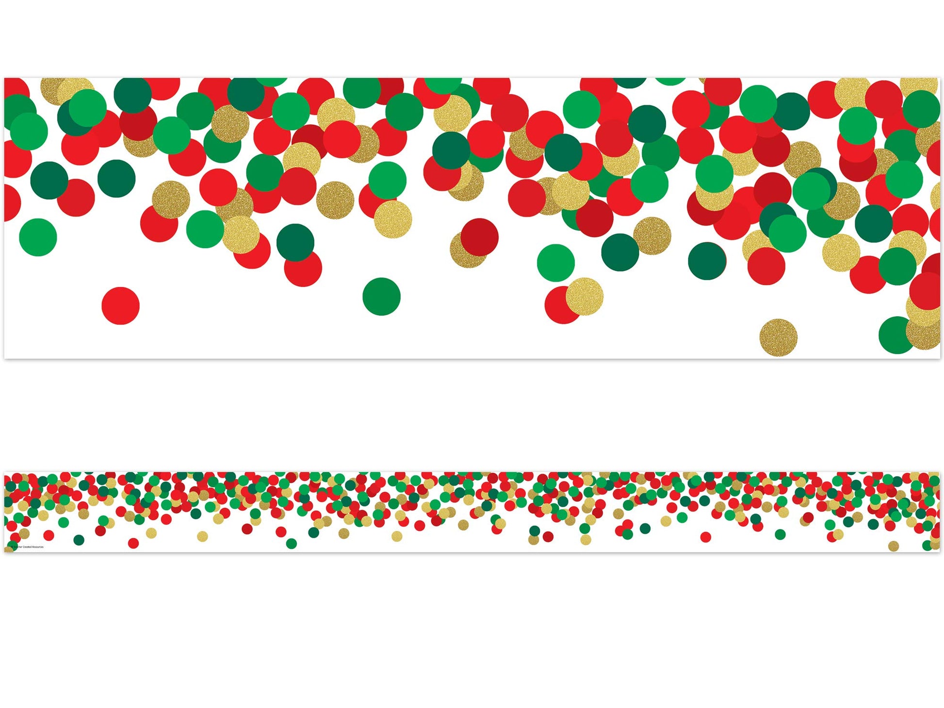 Teacher Created Resources Confetti Christmas Straight Border Trim (TCR8460)