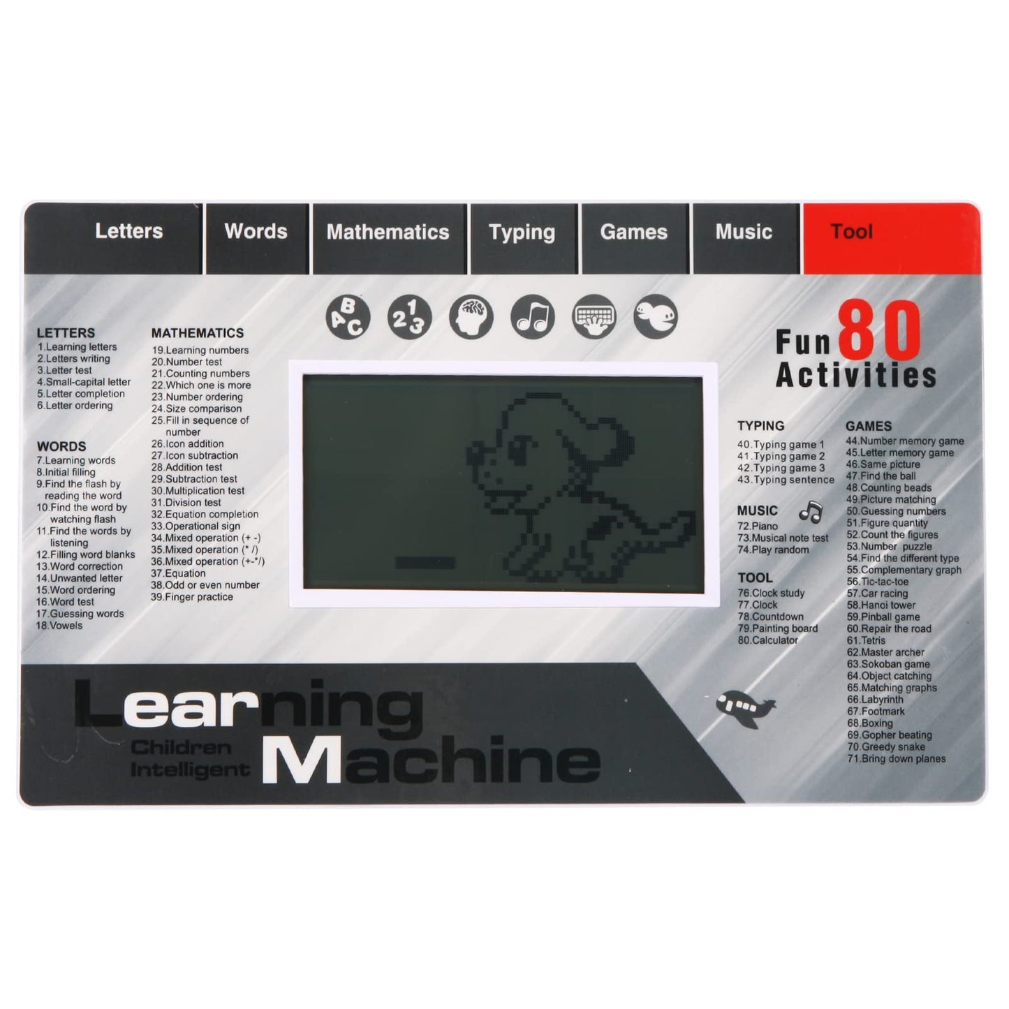 Leshitian Kids Laptop - 80 Learning Modes To Learn Alphabet, Words, Mathematics, Play Games And Music - Toy For Children Ages 5+