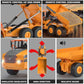 DOUBLE E Volvo RC Dump Truck Toy for Kids, Articulated Hauler, Remote Control Construction Toys Vehicles with Lights, Birthday G