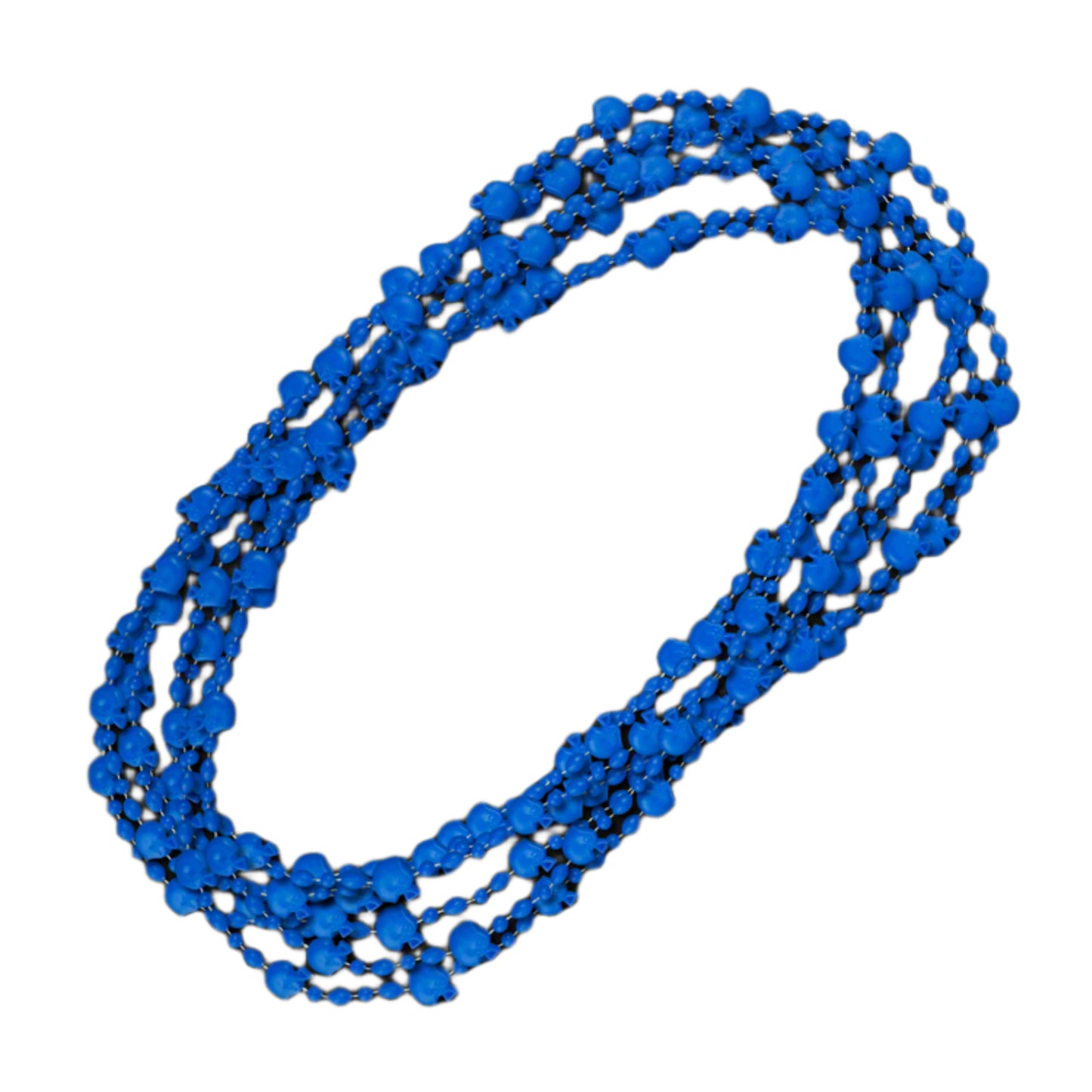 Football Helmet Bead Necklaces Non Metallic Blue Pack Of 12
