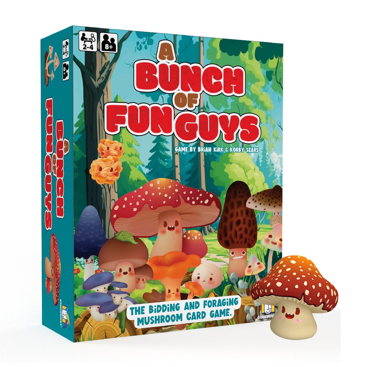 Gamewright - A Bunch of Fun Guys - Strategic Mushroom Foraging Card Game, Ages 8+, 2-4 Players