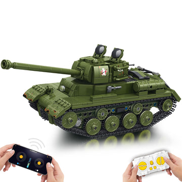 Bestmoment Military Js-2 Rc Tank Building Toys -928 Pcs Ww2 Army Military Toys Building Blocks For Adults, World Of Tanks Buildi