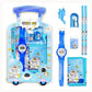 Kids Stationery Gift Set With Digital Watch, Wallet, Pencils, Eraser, Sharpener & Box | Trolley Shape Happy Day Stationery Combo