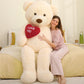 Maogolan Big Teddy Bear 6 Feet For Girlfriend - I Love You Red Heart Giant Teddy Bear Stuffed Animal - Huge Valentines Teddy Bear For Boyfriend,Wife,Lover - Valentine'S, Anniversary, Birthday