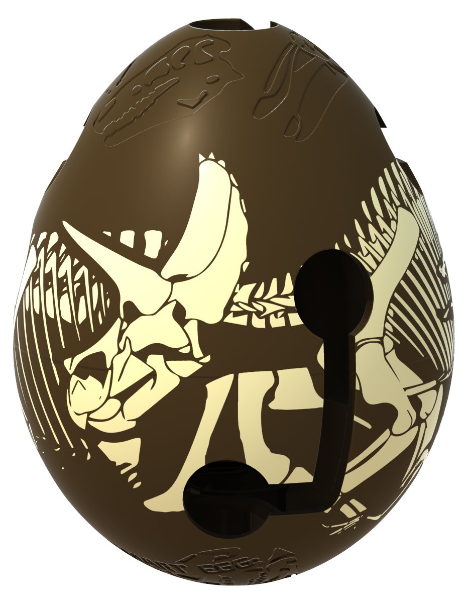 Bepuzzled Smart Egg Dino Puzzle , Brown