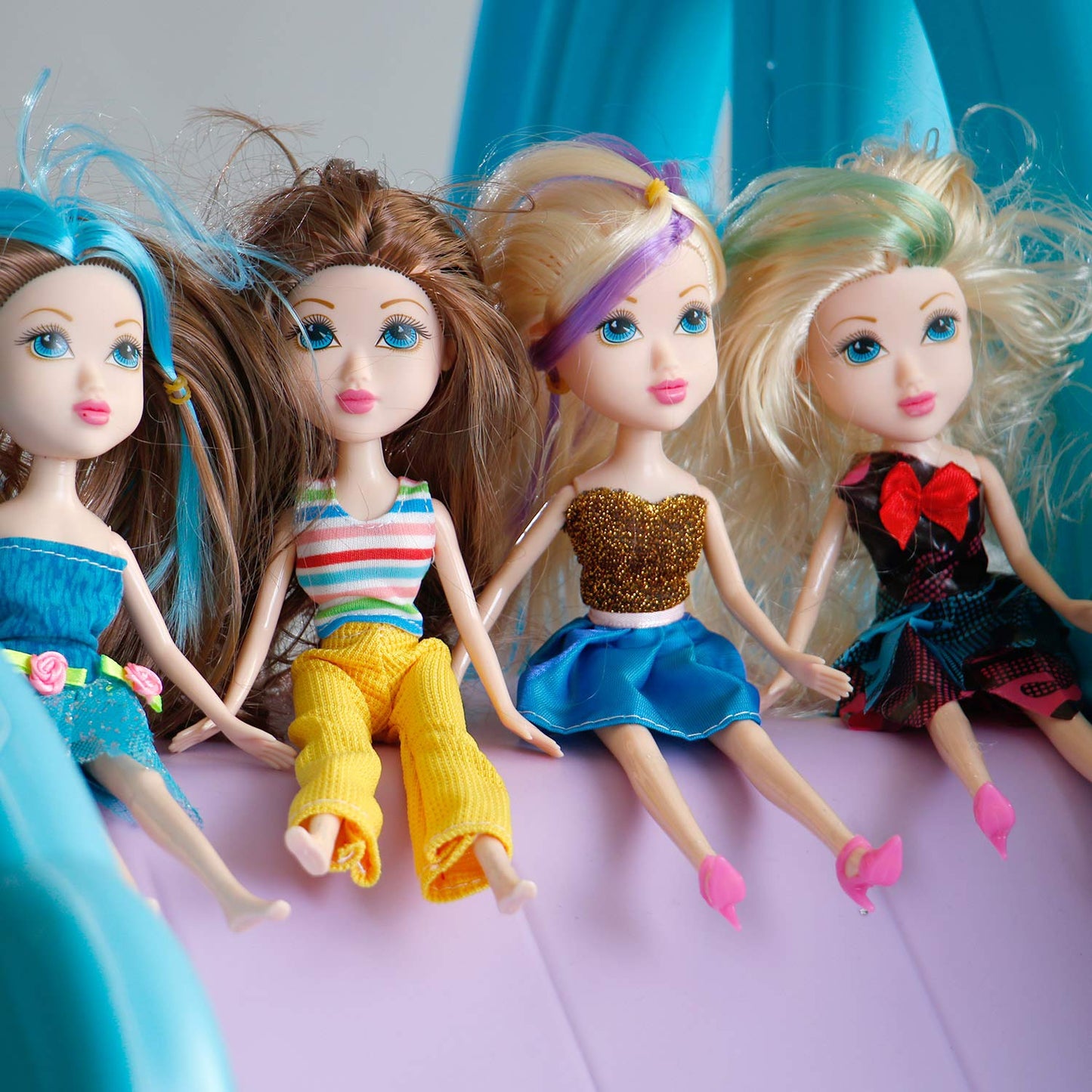 Liberty Imports 12 Pack: American Fashion Beauty Dolls In Individual Boxes - 10' Girls Runway Divas Multipack Toys Bundle Bulk Party Favors Supplies (10')