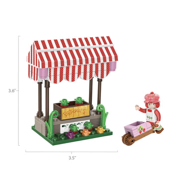 Snap & Switch Strawberry Shortcake Produce Stand Set - Buildable Toy Set with Fruit Stand Accessories for Creative Pretend Play