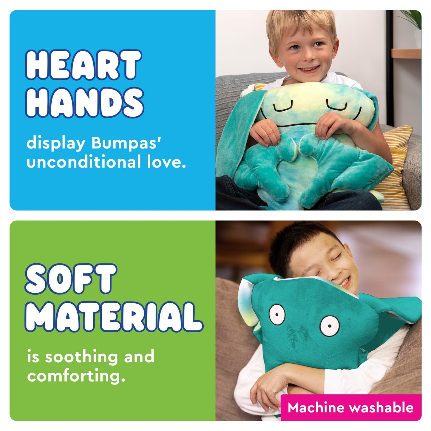 Bumpas Stuffed Animal - 3 Lbs - 14' Cute Cuddle Pal, Shloof - Weighted Stuffed Animal -