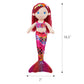 June Garden Plush Mermaid Doll - 16.5" Sparkly Aurelia, Soft Polyester Gift for Toddler Girls, Model JG18020AF
