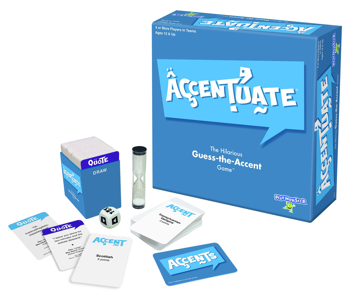 PlayMonster Accentuate Game - Cardboard & Plastic, Model 7272, Random Color
