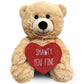 Witty Enterprise 10" Teddy Bear - Funny Couples Gift, Cotton, Beige - Perfect for Engagement, Valentine's, Anniversary, Wedding