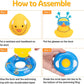 wonuu Car Duck Rubber Duck Car Ornaments Duck Car Dashboard Decorations with Cute Headband Swim Ring Necklace Sunglasses  B-Blue Double Heart Headband