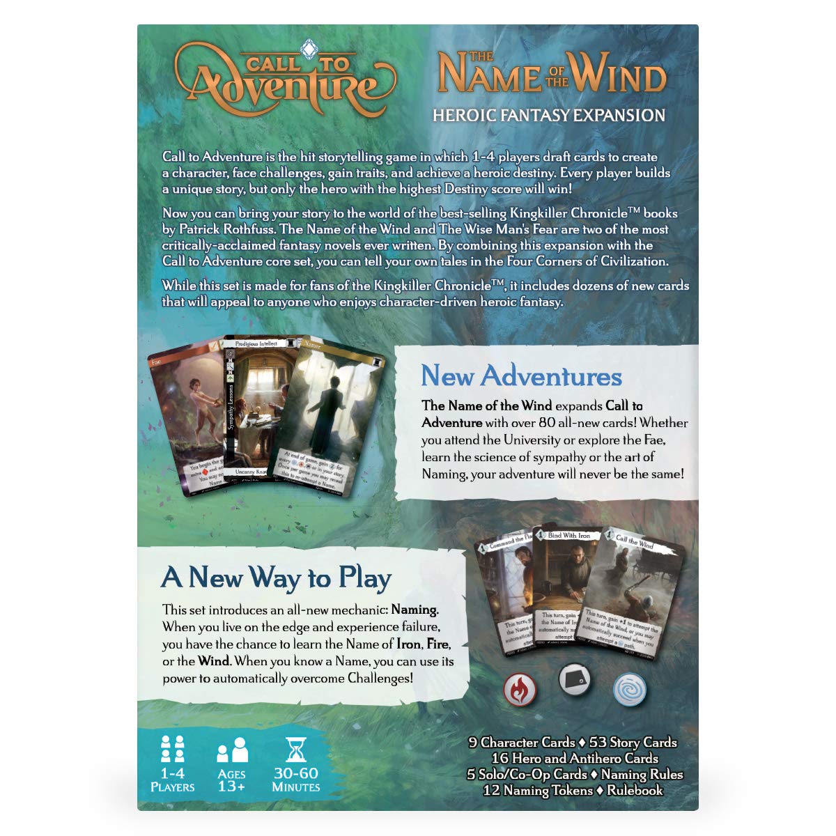 Brotherwise Games Call to Adventure: Name of The Wind - Paper Game, Various Colors, Model BWGBGM022