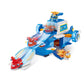 Super Wings Large World Aircraft Playset with 2 Supercharge Jett  Air Moving Base  Mini Figures Air Toys  Preschool Toy  Set Kids Gift for 3 4 5 Year Old Boys Girls  Blue