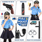 Loscola Police Officer Costume for Kids, Small Blue Cotton Outfit, 3-12 Years, GPC-S-US