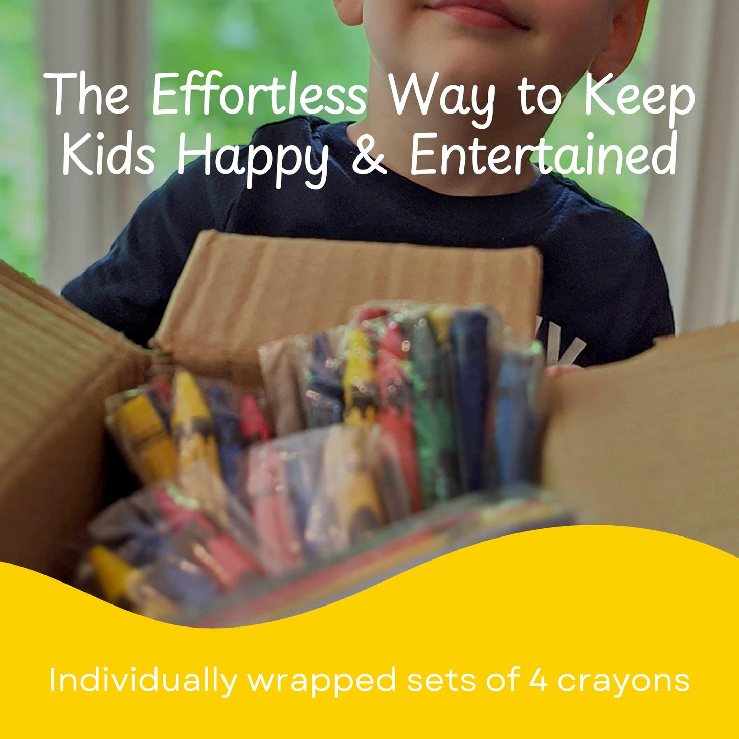 CrayonKing Bulk Crayons - 100 Non-Toxic Crayon Sets (25 Packs of 4) - Assorted Colors, Individually Wrapped for Parties & Classrooms