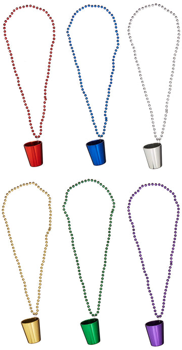 Rhode Island Novelty Mardi Gras Shot Glass Beads 1 Dozen