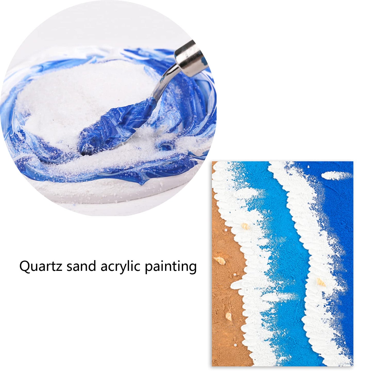 Aoswtlif White Sand Art,Quartz Sand 40-80 Mesh,Craft Sand,Diy Painting,Incense Burner Sand,Acrylic Texture Painting (4 Lb)
