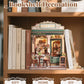 CUTEBEE Book Nook Kit - DIY Miniature House Dollhouse Kit for mature-themed and Teens  Booknook Bookshelf Decor Alley Model Build with LED Light  Gifts for Family and Friends (Sunny Cafe)