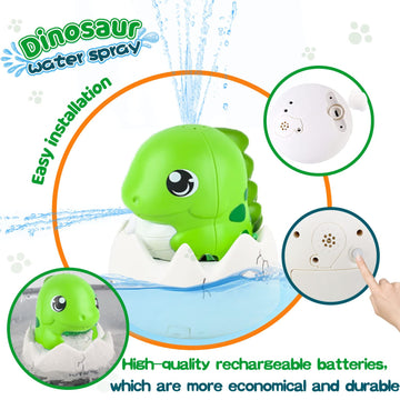 Zhenduo Baby Bath Toys, Rechargeable Bath Toys, Whale Spray Water Bath Toy, Sprinkler Bathtub Shower Toys For Toddlers Kids Boys Girls, Pool Toy For Baby (Green)