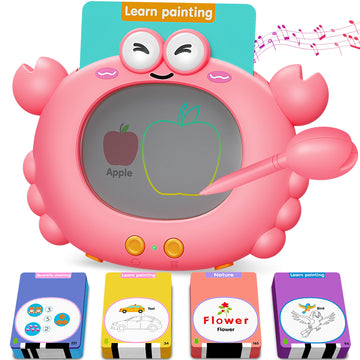 Talking Flash Cards,Kids Toddler Flash Cards With 224 Pages,Writing, Drawing,And Math,Autism Sensory Toys,Speech Therapy Toys,Le