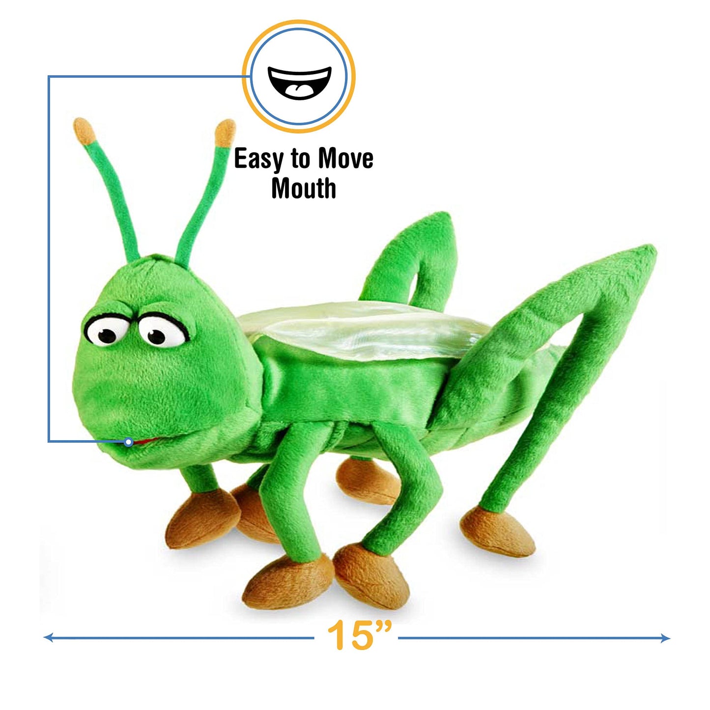 15 Silly Grasshopper  Animal Hand Puppet