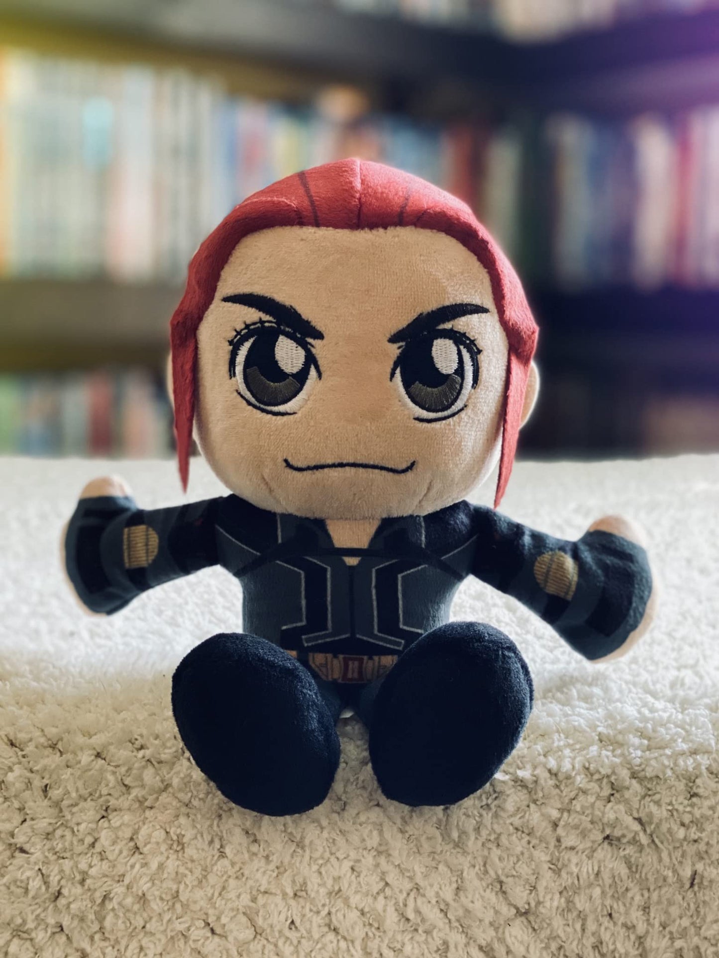 Bleacher Creatures Marvel Black Widow 8' Kuricha Sitting Plush- Soft Chibi Inspired Toy