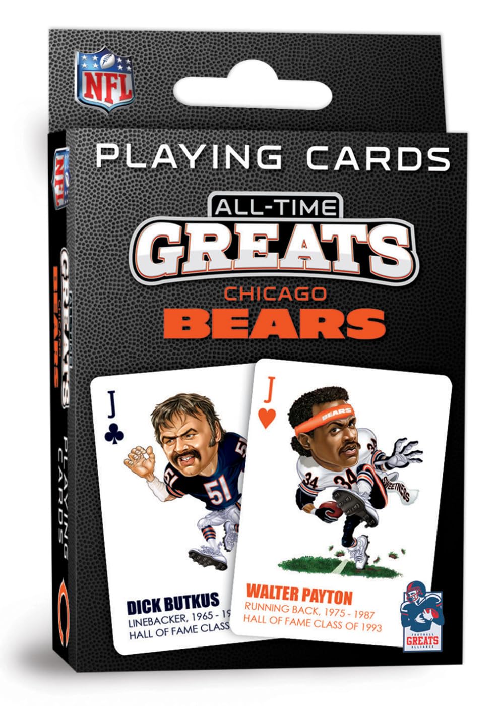 MasterPieces Playing Cards - Chicago Bears All-Time Greats Playing Cards - Officially Licensed Playing Card Deck for Adults, Kid
