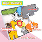 Wooden Animal Puzzles Toys For Toddlers,12Pc Safari Animal Figures,Animal Matching Sorting Stacking Toys For Boys Child Girls,Ed