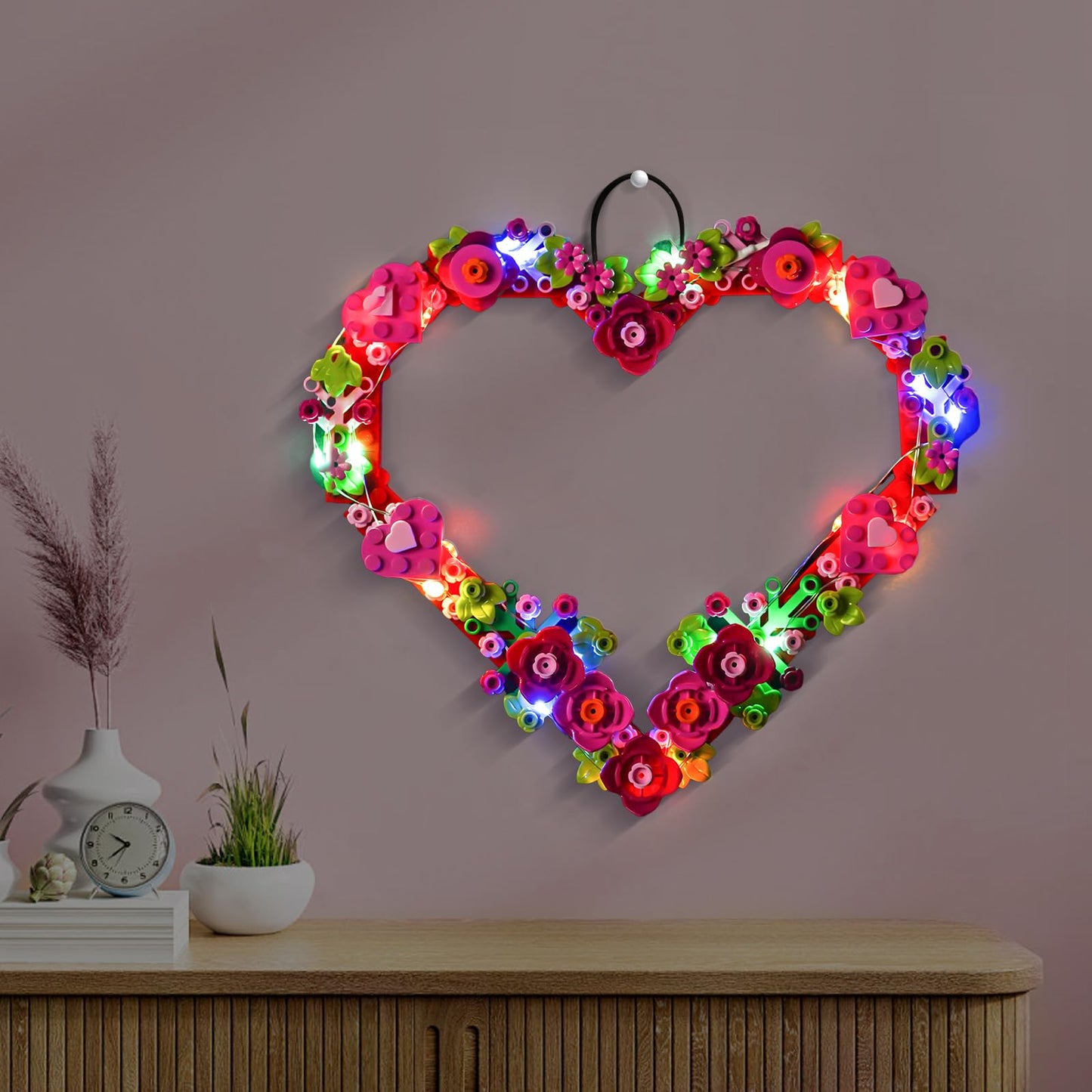 Hilighting Upgraded Led Light Kit Compatible With Lego Heart Ornament Building Set, Lights Decoration Compatible With Lego 40638