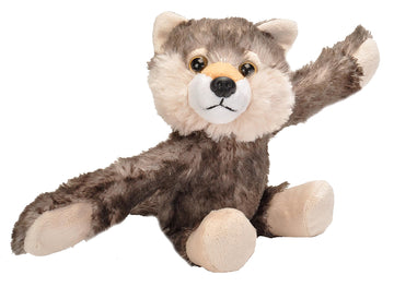 Wild Republic Huggers Wolf Plush Toy, Slap Bracelet, Stuffed Animal, Kids Toys (19556), 5''