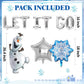 Maxiuss Frozen Party Decorations Kit - 13 Pieces, Including Snowman Balloon, For 6 Year Old Birthday Party