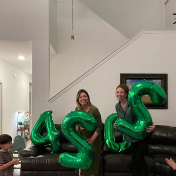 30 Balloon Number, Green Number 30Th Birthday Balloons 40 Inch, 30 Years Old Green Birthday Decorations For Men Women, 30Th Anni