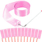 Hiunicorn 12Pcs Light Pink Ballerina Dance Wands Streamer Ribbons Party Favors For Girls Rhythmic Gymnastics Birthday Party Decoration, Kids Ribbon Silks Sticks Wands