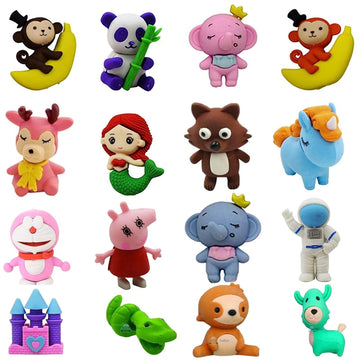 MAPLE Animal Puzzle Take Apart Stylish Mini Rubber Erasers Set for Return Gift Prizes Desk Pets Gifts Back to School Supplies fo