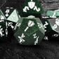 Banloga 7PCS Metal Dice Set for Dungeons and Dragons,Class Icons Dice,Role Playing Board Games Accessories (Green)