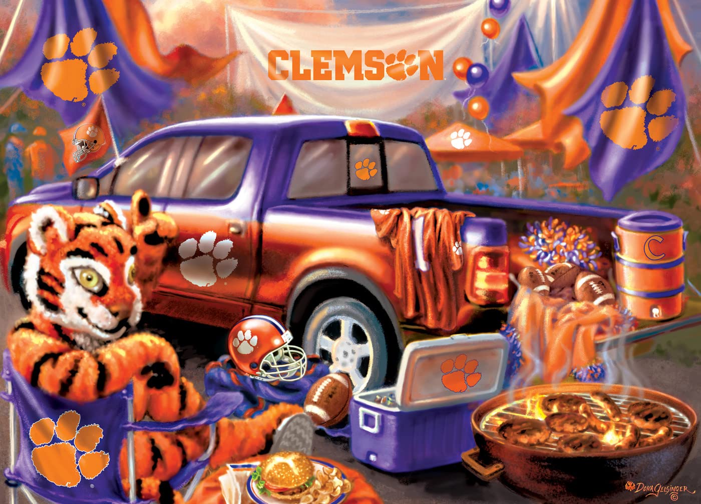 Masterpieces 1000 Piece Jigsaw Puzzle for Adults - NCAA Clemson Tigers Gameday - 19.25x26.75