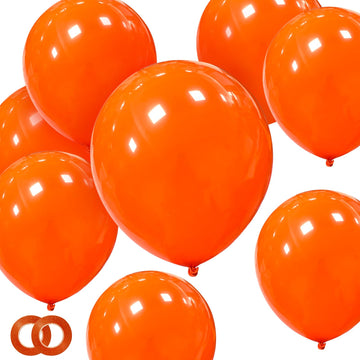 Orange Balloons 100 Pack 12 Inch Thicken Latex Halloween Balloons Orange Round Helium Balloon For Halloween Birthday Kids Party