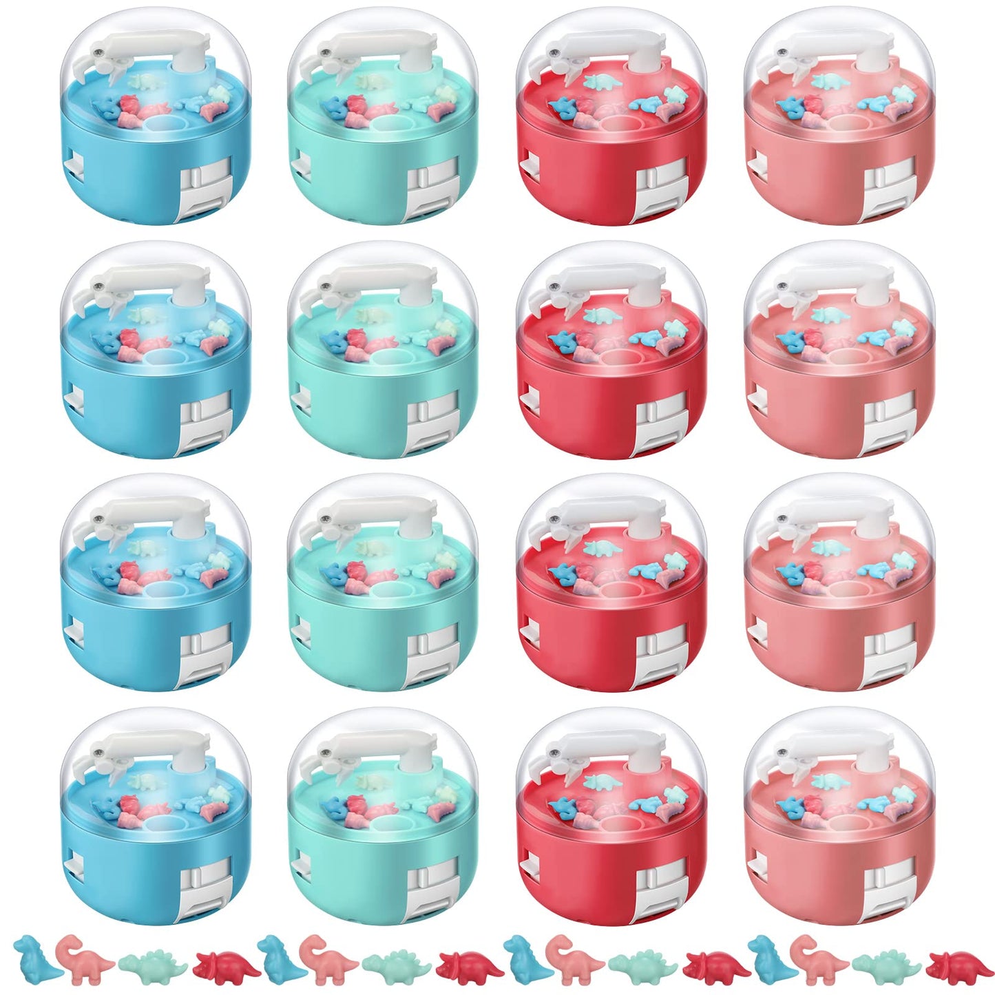 Meanplan Mini Claw Dinosaur Machine Toys Machine Prizes for Kids Figures Arcade Grabber Game Christmas Birthday Gifts Party Favo