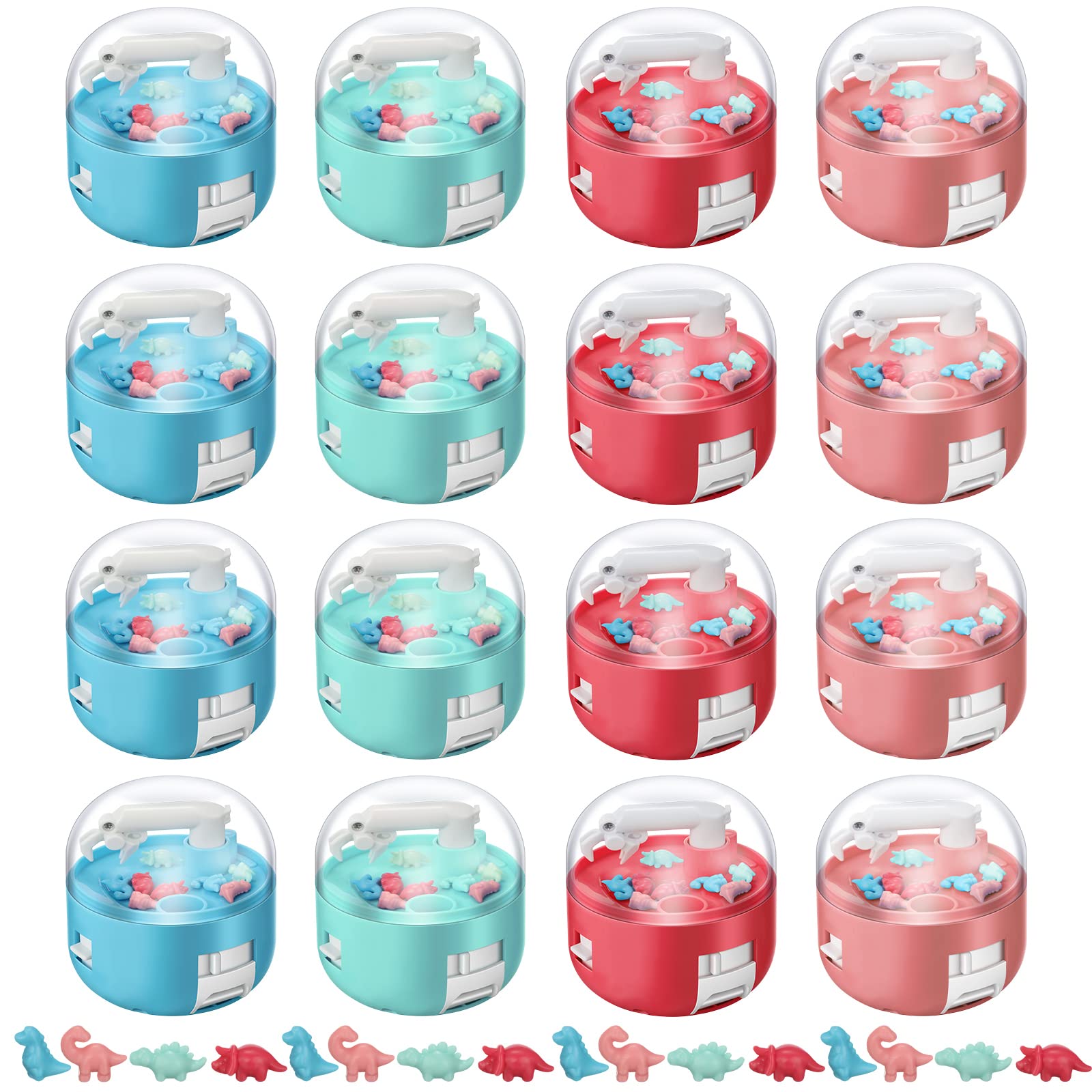 Meanplan Mini Claw Dinosaur Machine Toys Machine Prizes for Kids Figures Arcade Grabber Game Christmas Birthday Gifts Party Favo