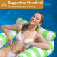 Inflatable Pool Float Chair Lounge For Adults And Kids Floating,Stripe Pattern Float Hammock For Pool Party Summer Water Fun (Gr