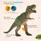 Zippytots Dinosaur Toys For Kids 3-5 5-7 - 14 Realistic Plastic Dinosaur Figures Set With Storage Box & Learning Booklet - Educa