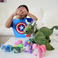 Karister 7Pcs Dragon Plush Toy Set,Dinosaur Stuffed Animal For Boys,Girls,Dragon Stuffed Animal With 4 Baby Dragons & 2 Dragon E