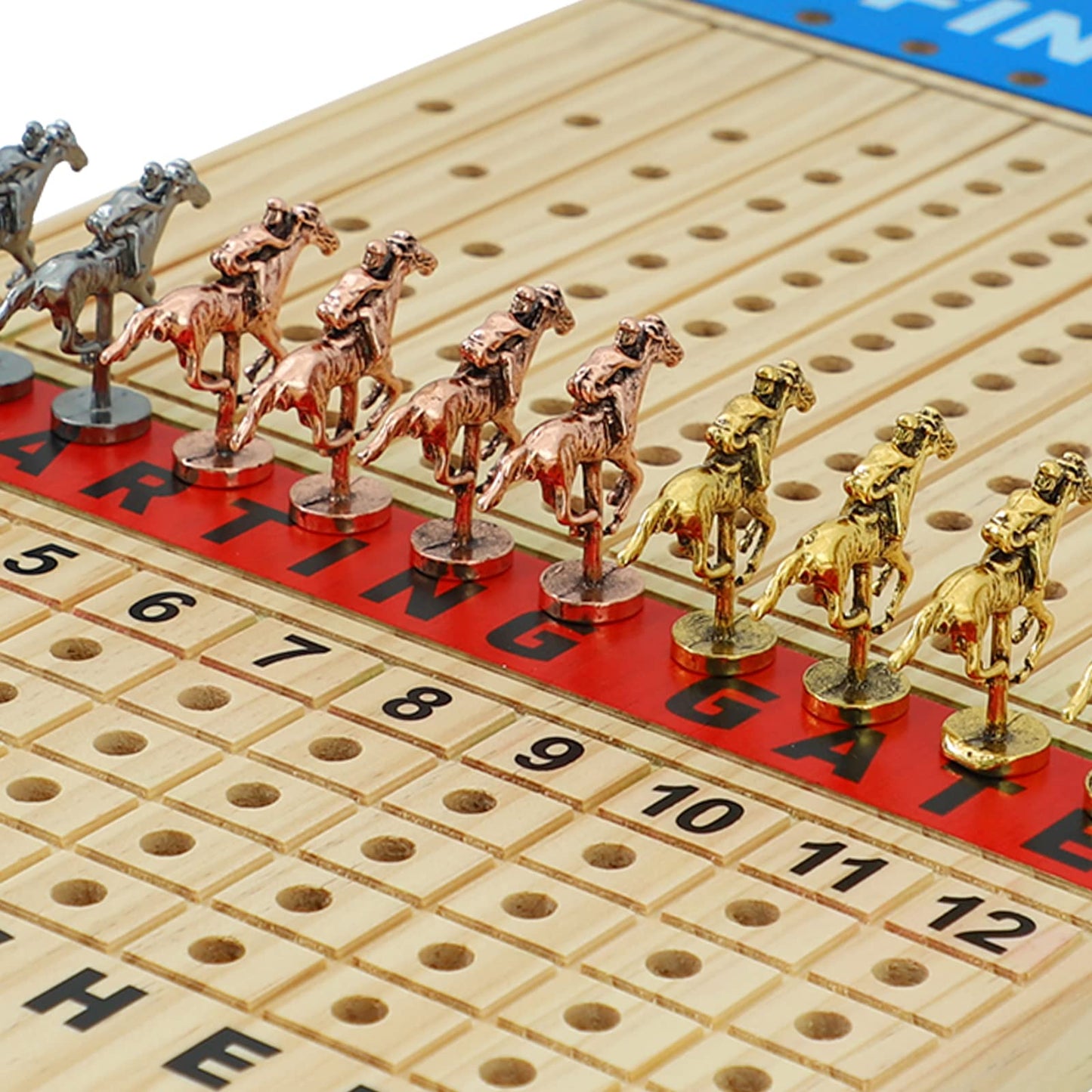Grhonior Metal Horse For Horse Racing Board Game,Gold X4, Rose Gold X4, Silver X3 Classic Style Collection Souvenirs (Gold 4+Ros