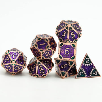 UDIXI Metal Dice Set D&D, 7PCS Metal DND Dice Steampunk Gear Dice for Dungeons and Dragons Role Playing Games and Other Tabletop